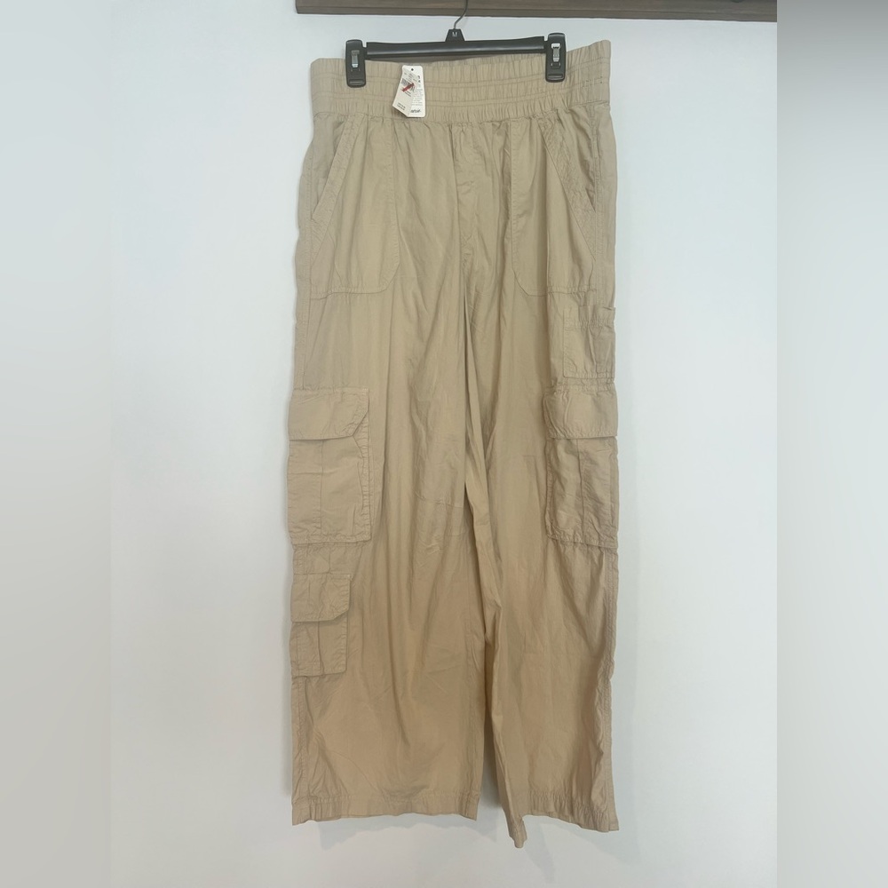 Aerie Tan Easiest Cargo Wide Leg Pants women’s large - Picture 3 of 5